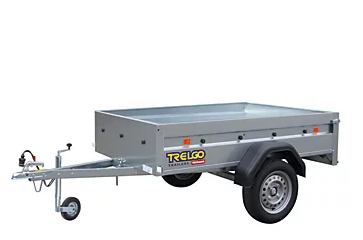 Remorque Trigano NLC 2012, flèche rabattable + roue de jockey 500kg, essieu 600 kg – Neuve – DESTOCKAGE